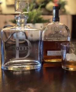 European Mouth Blown Whiskey Decanter