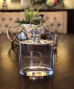 European Mouth Blown Whiskey Decanter