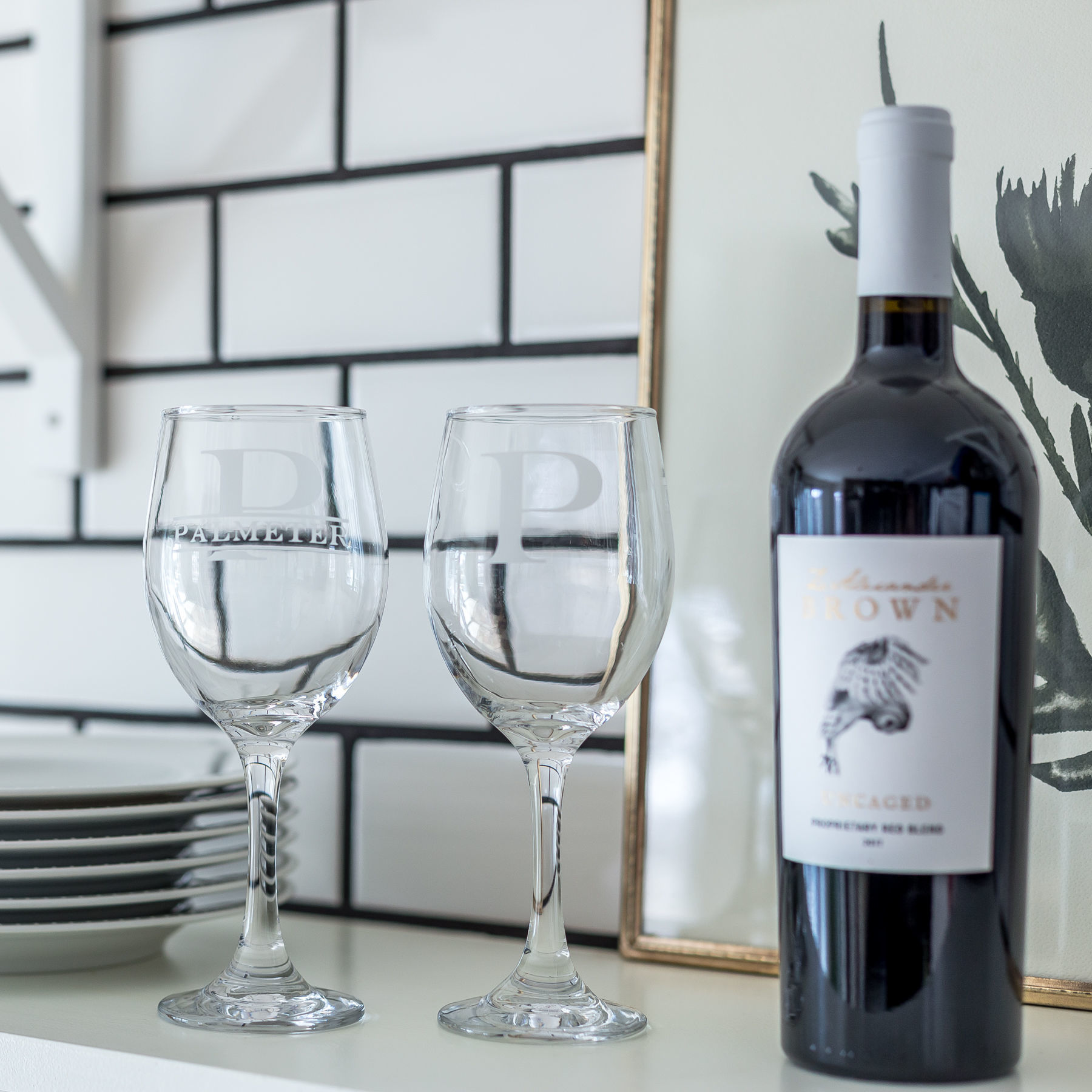 Custom Stemmed Wine Glasses