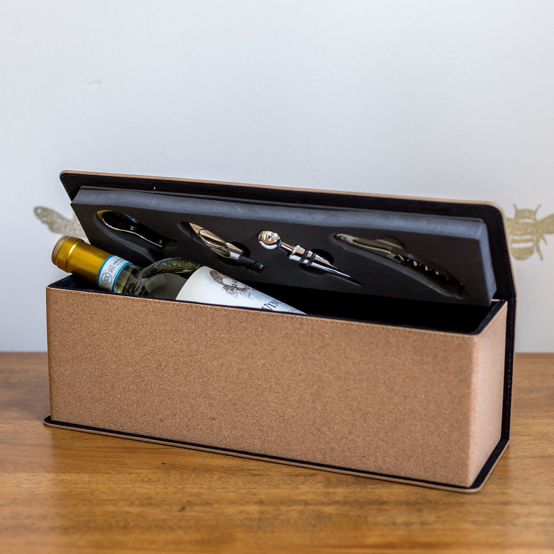 Cork Box with Wine Tools