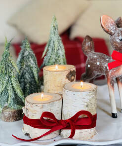 Birch Candle Holders - Set of 3