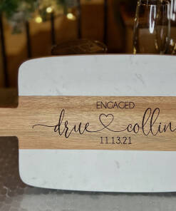 Wood and Marble Cutting Board