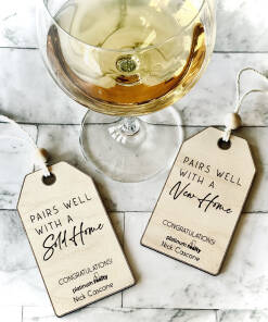 Wood Realtor Gift Tags - set of 5