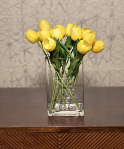 Rectangular Glass Vase With Personalized Etching