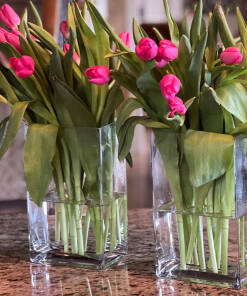 Rectangular Glass Vase With Personalized Etching