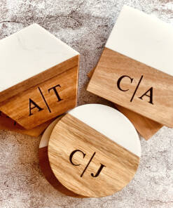 Wood and Marble Coasters