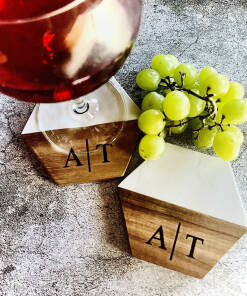 Wood and Marble Coasters