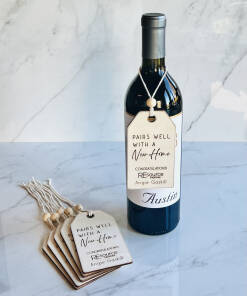 Wood Realtor Gift Tags - set of 5