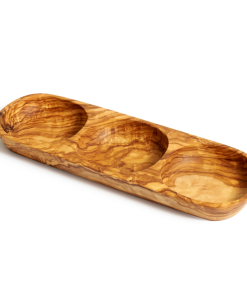 Olive Wood Three Section Tray