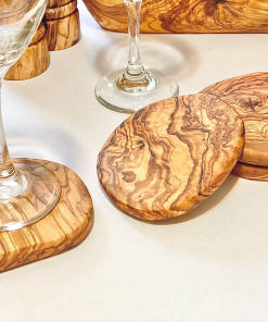 Olive Wood Coasters - Set of 4