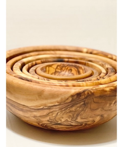 Olive Wood Nesting Bowls - 6 Piece Set